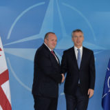 NATO Secretary General Jens Stoltenberg and the President of Georgia, Giorgi Margvelashvili